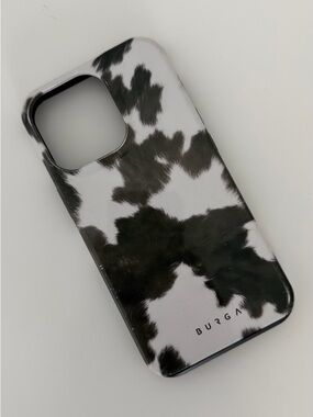 iPhone 13 Pro Burga Black & White Cow Print Phone Case